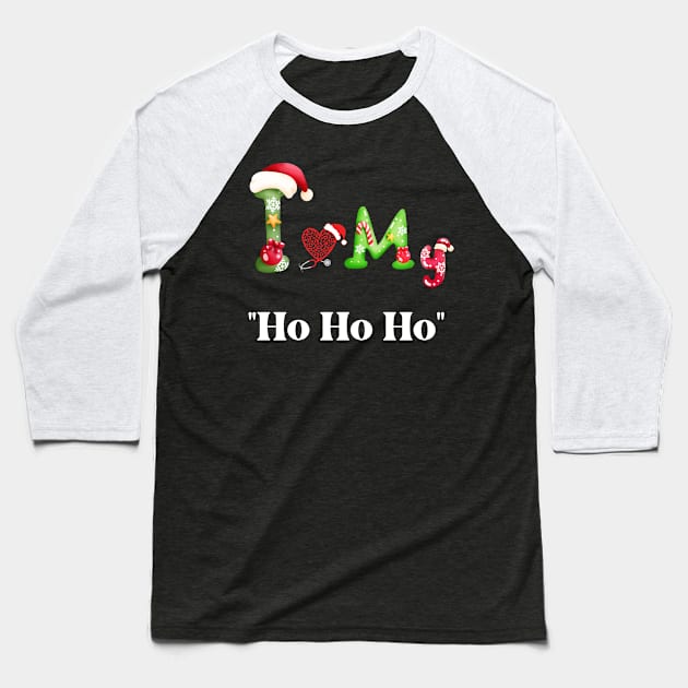 Xmas with "Ho Ho Ho" Baseball T-Shirt by Tee Trendz